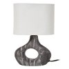 Dekoracyjna lampka stołowa ceramiczna podstawa z lnianym abażurem designerska nowoczesna na komodę TOMEO 47509/81/30 LUCIDE